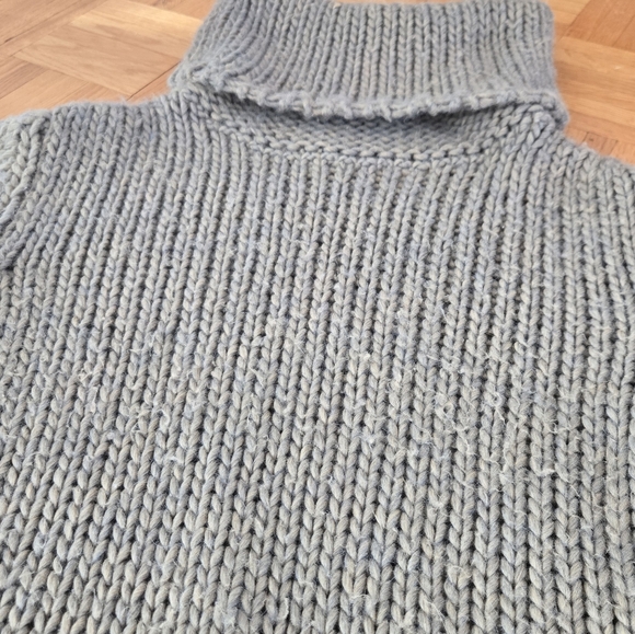 Miss Sixty Wool Alpaca Knit Turtleneck Sweater Taupe Grey Small - Picture 13 of 15